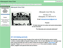 Tablet Screenshot of allensparkareaclub.org